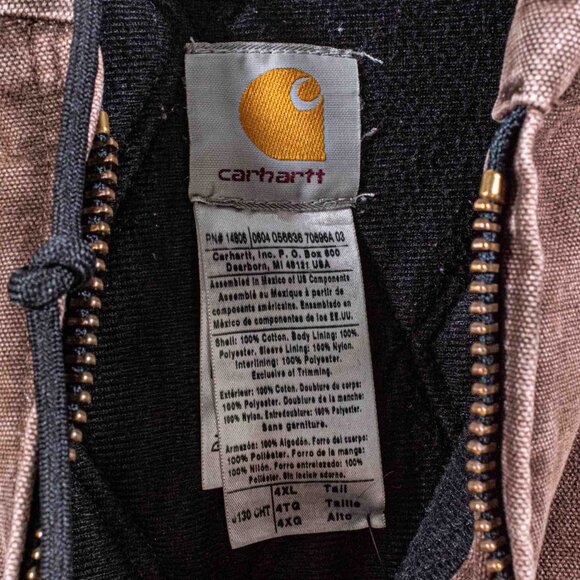 Carhartt J130 Hooded Work Jacket 4XLT Grunge Streetwear Skate Workwear Distress - Picture 6 of 7